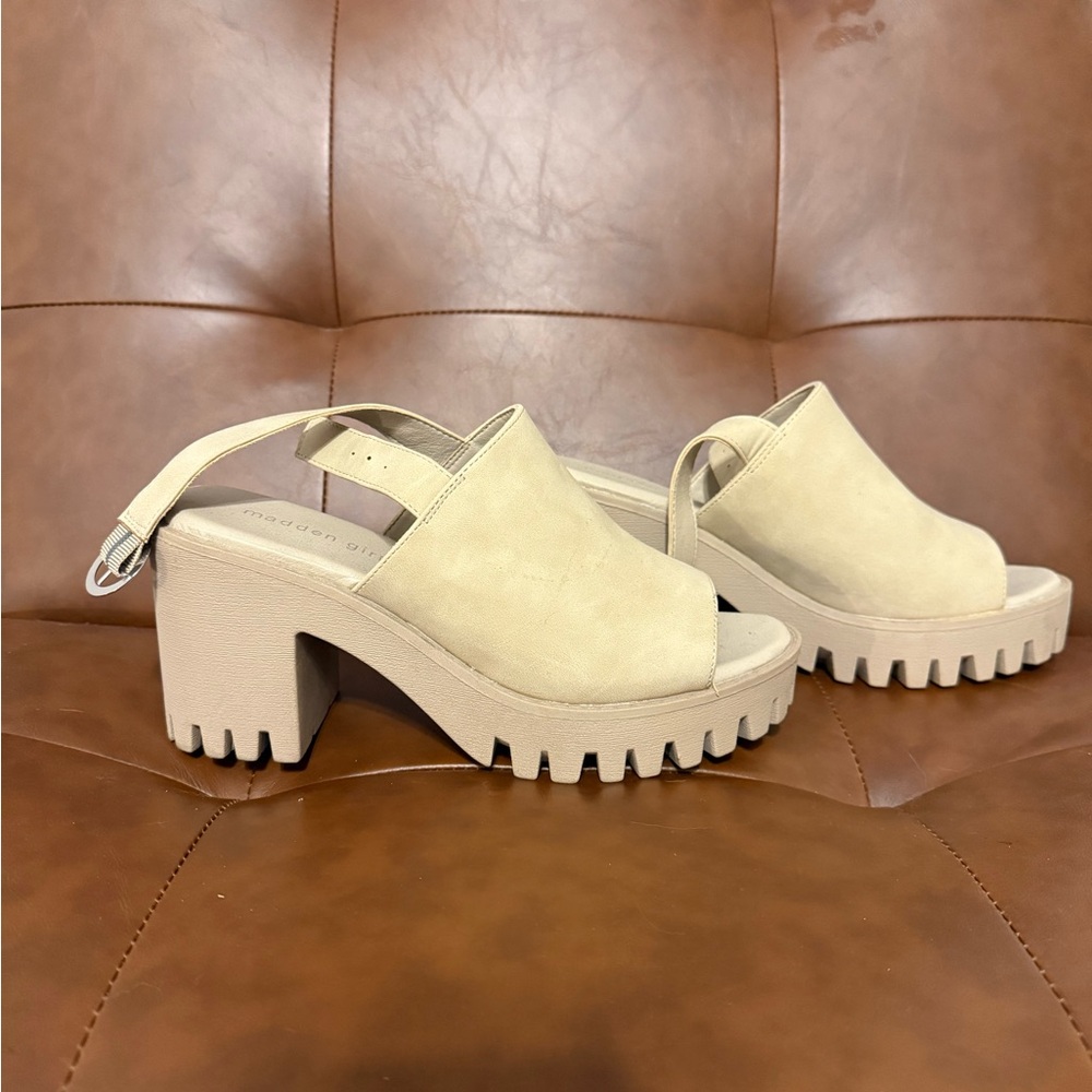 Women's Cream Platform Sandals